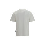 White Cotton T-Shirt by Palm Angels featuring a classic crew neck and minimalist design, displayed flat on a plain background.