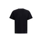 Black Cotton T-Shirt by Palm Angels featuring a classic crew neck and minimal branding, displayed flat on a white background.