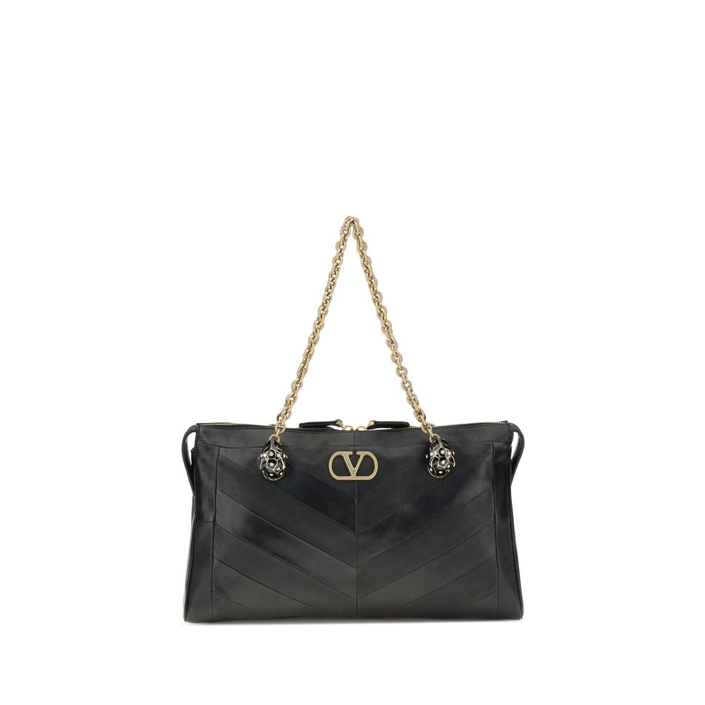 Valentino Garavani Black Lamb Ovis Aries Aries Shoulder Bag Valentino Garavani