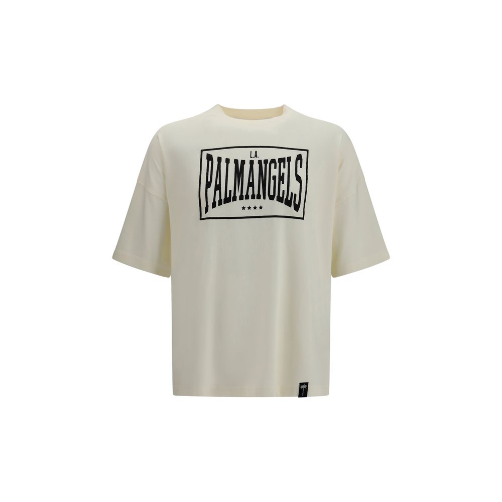 Palm Angels Beige Cotton T-Shirt Palm Angels
