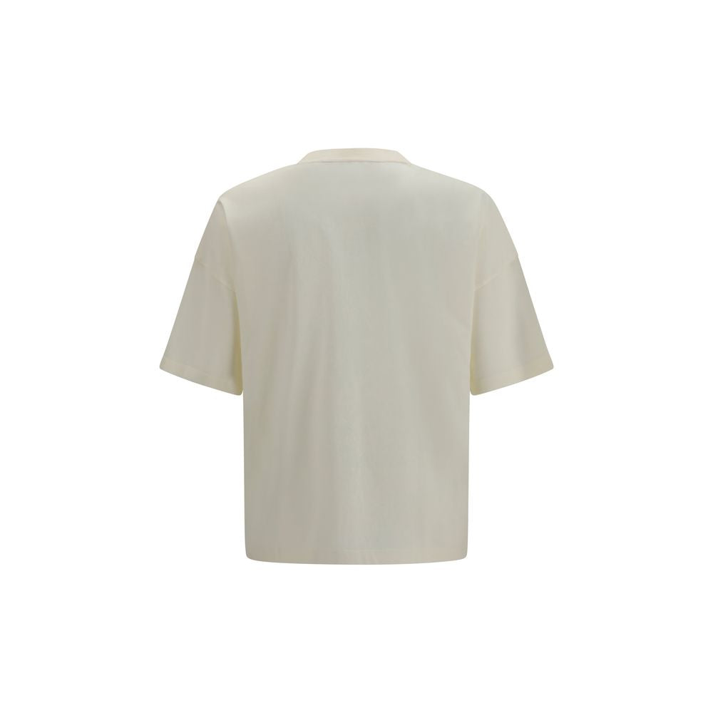 Palm Angels Beige Cotton T-Shirt Palm Angels