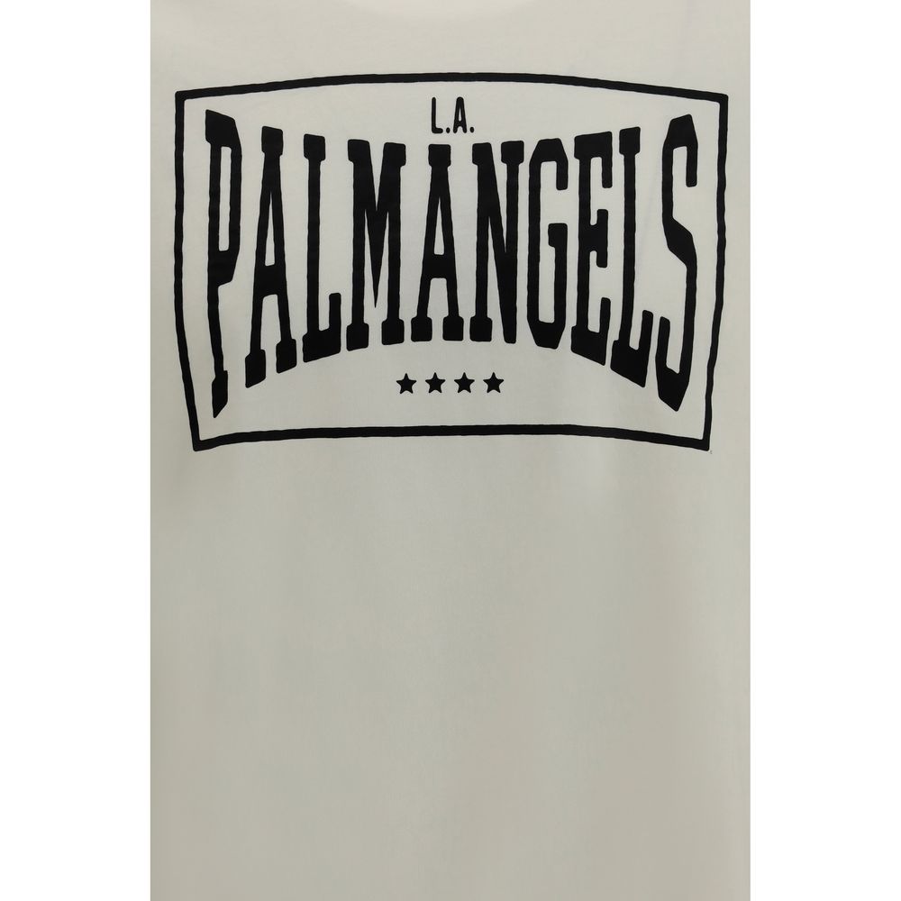 Palm Angels Beige Cotton T-Shirt Palm Angels