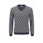 Malo Blue Linen Men Sweater