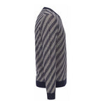 Malo Blue Linen Men Sweater