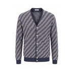 Malo Blue Linen Men Cardigan