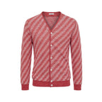 Malo Red Linen Men Cardigan