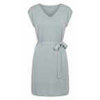 Malo Grey Silk Women Dress