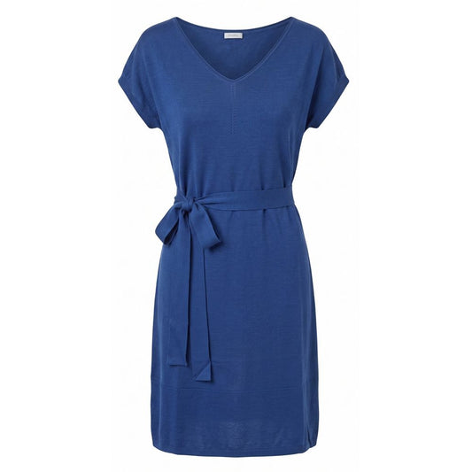 Malo Blue Silk Women Dress