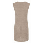 Malo Beige Cotton Women Dress