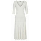 Malo White Cotton Women Dress