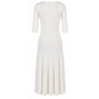 Malo White Cotton Women Dress