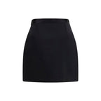 Versace Black Wool Oves Aries Mini Skirt
