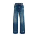 Chloé Blue Cotton Bootcut Jeans