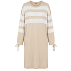 Malo Beige Cotton Women Dress