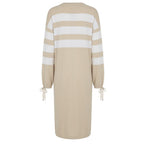 Malo Beige Cotton Women Dress
