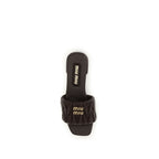 Miu Miu Brown Calf Leather Bos Taurus Flat Sandals