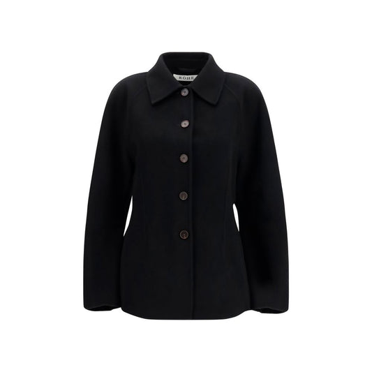 Rohe Black Wool Oves Aries Full-Length Jacket Rohe