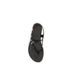 Chloé Black Calf Leather Bos Taurus Flat Sandals