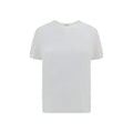 White cotton T-shirt by Brunello Cucinelli, featuring a classic fit and soft fabric, displayed on a plain background.