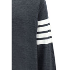 Thom Browne Gray Wool Oves Aries Sweatshirt Thom Browne