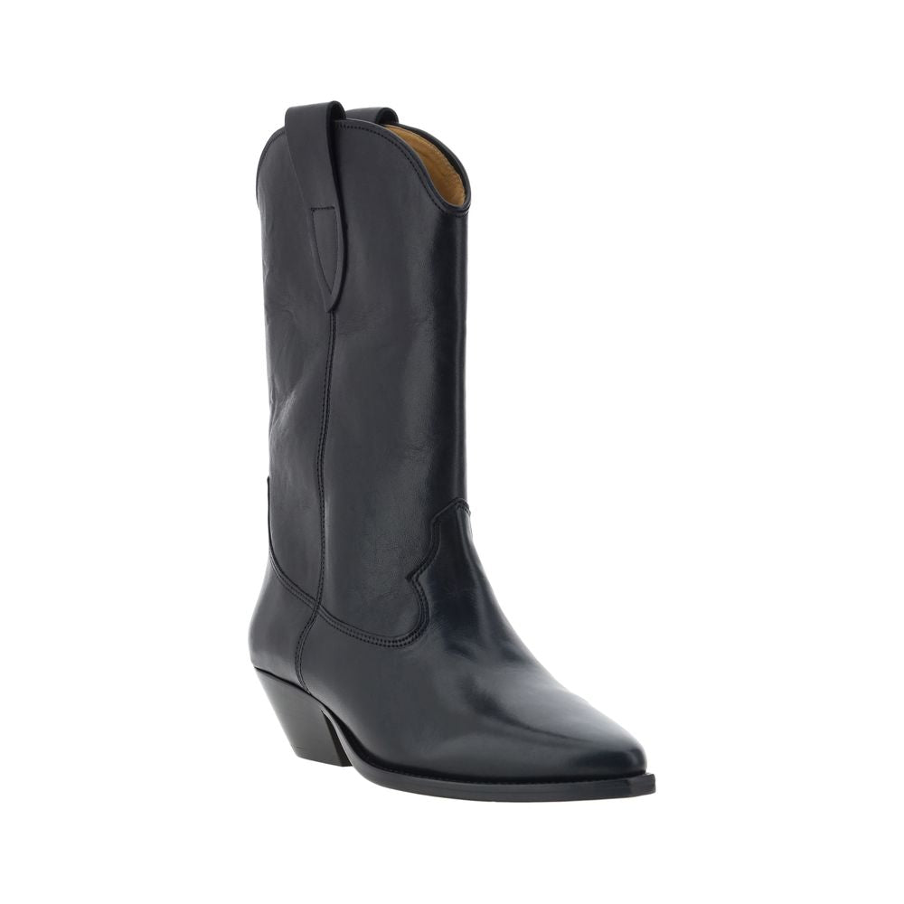 Isabel Marant Black Calf Leather Bos Taurus Ankle Boots Isabel Marant