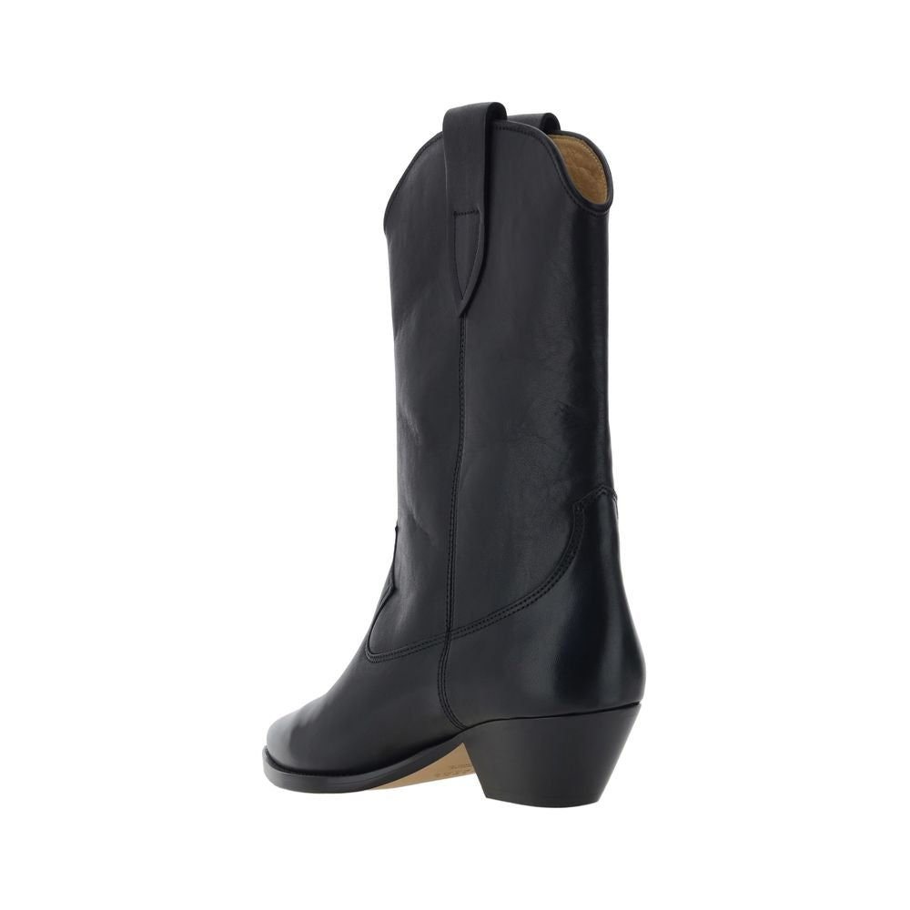 Isabel Marant Black Calf Leather Bos Taurus Ankle Boots Isabel Marant