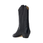 Isabel Marant Black Calf Leather Bos Taurus Ankle Boots Isabel Marant