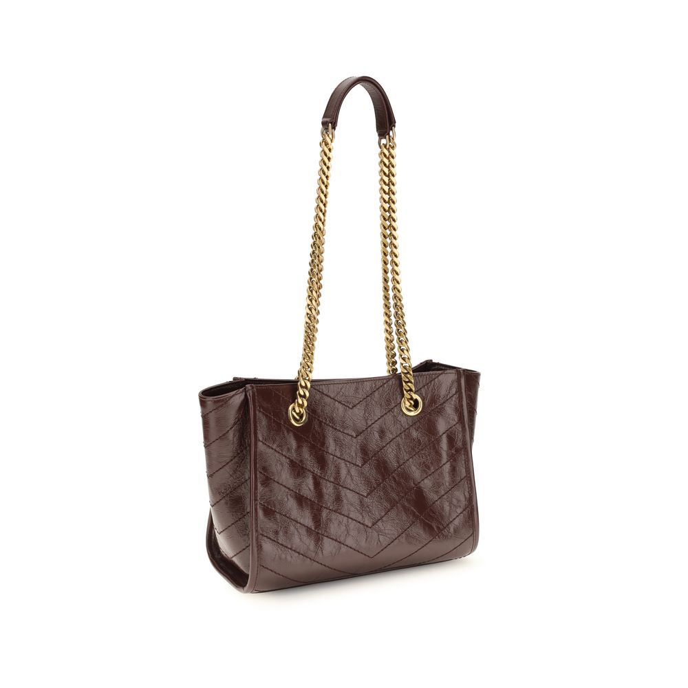 Saint Laurent Brown Calf Leather Bos Taurus Shoulder Bag Saint Laurent