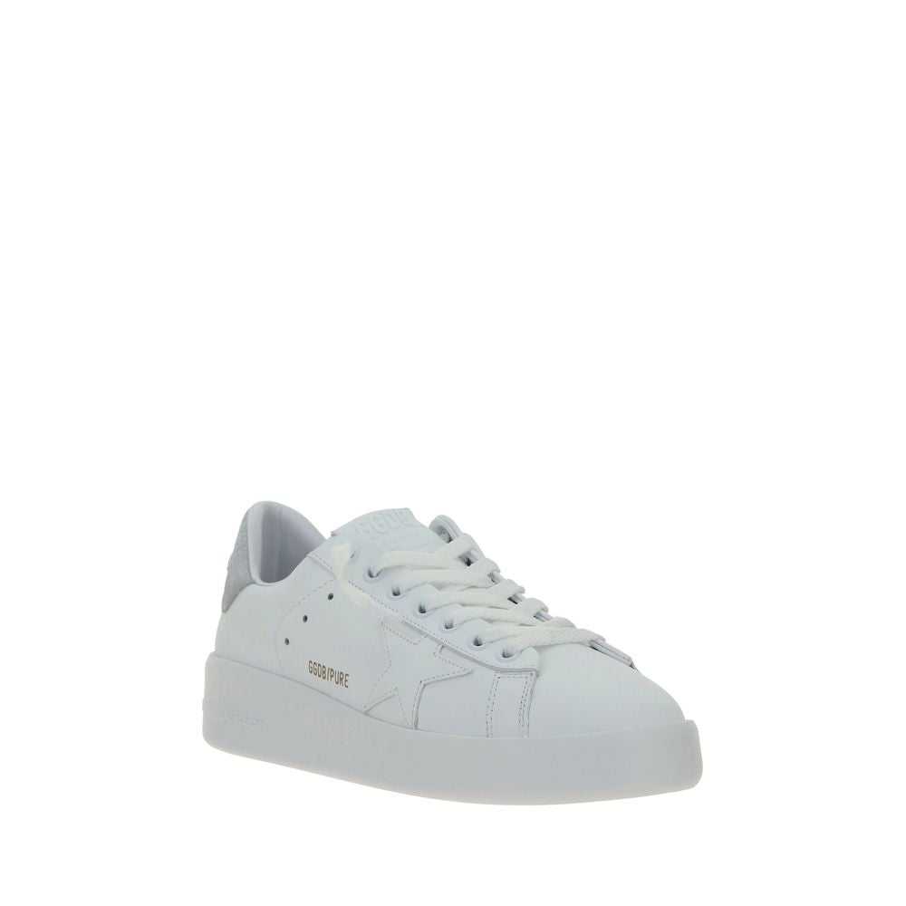 Golden Goose White Calf Leather Bos Taurus Platform Sneakers - Eljoys Fashion 