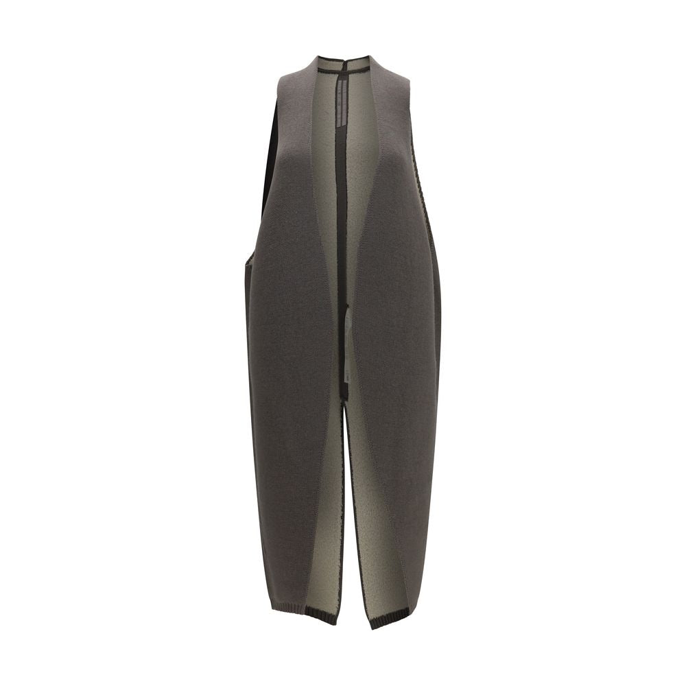 Rick Owens Gray Wool Oves Aries Sleeveless Jacket Rick Owens