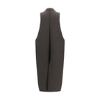 Rick Owens Gray Wool Oves Aries Sleeveless Jacket Rick Owens