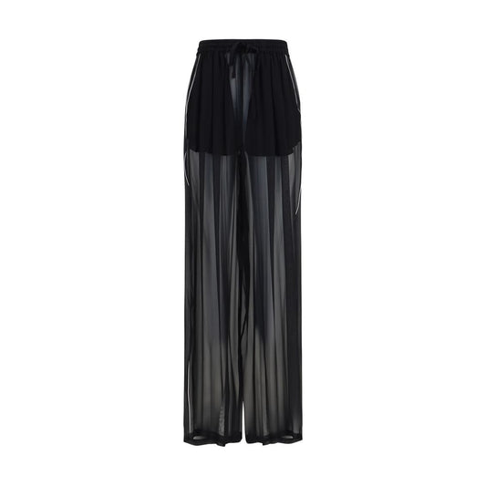 Dolce & Gabbana Black Silk Casual Pants Dolce & Gabbana