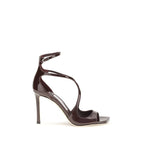 Jimmy Choo Brown Calf Leather Bos Taurus Stiletto Heel Sandals Jimmy Choo