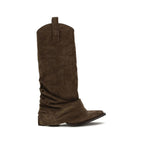 R13 Brown Calf Leather Bos Taurus Boots R13