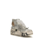 R13 White Cotton High Top Sneakers R13