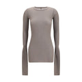 Rick Owens Gray Viscose Long Sleeve T-Shirt Rick Owens