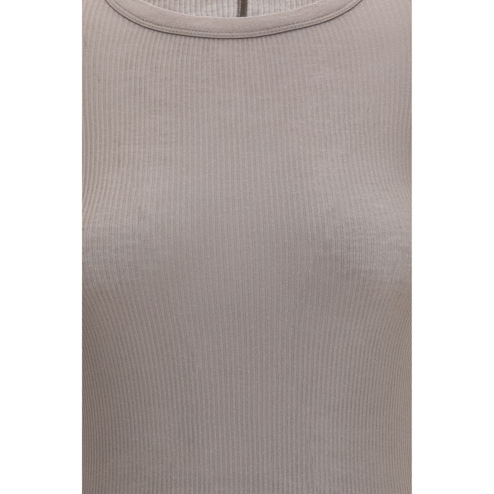 Rick Owens Gray Viscose Long Sleeve T-Shirt Rick Owens
