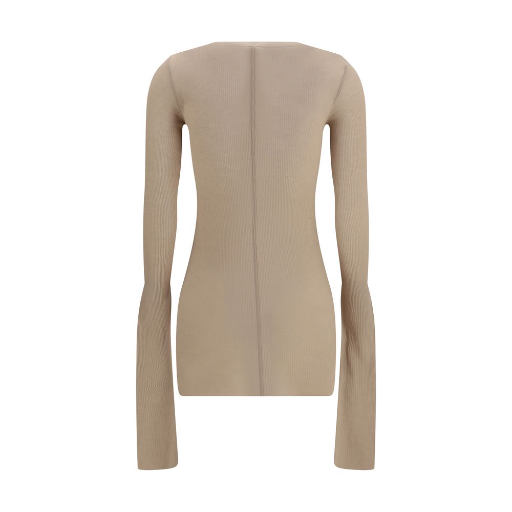 Rick Owens Beige Viscose Shirt Rick Owens