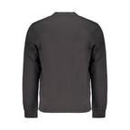 Black Calvin Klein men's cotton sweatshirt with crew neck and long sleeves, casual and comfortable for everyday wear.