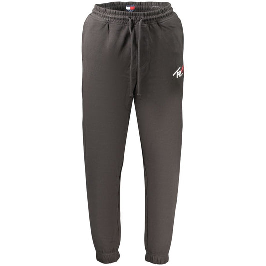 Tommy Hilfiger Black Cotton Mens Trousers Tommy Hilfiger