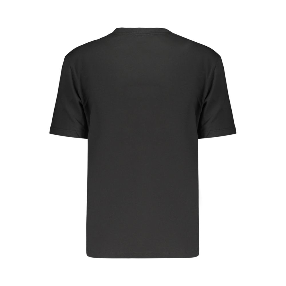 Black cotton women's T-shirt by Calvin Klein, featuring a classic fit and minimal design.