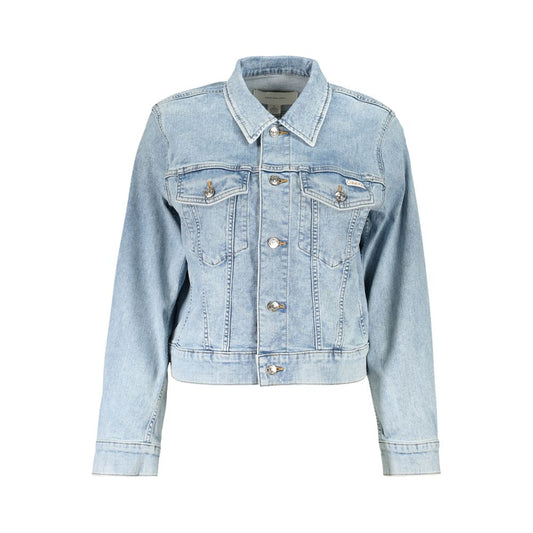 Calvin Klein Azzurro Cotton Womens Jacket Calvin Klein