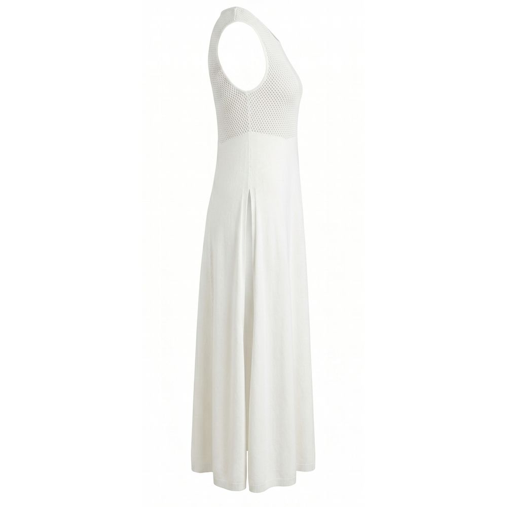 Malo White Silk Women Dress Malo