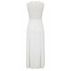 Malo White Silk Women Dress