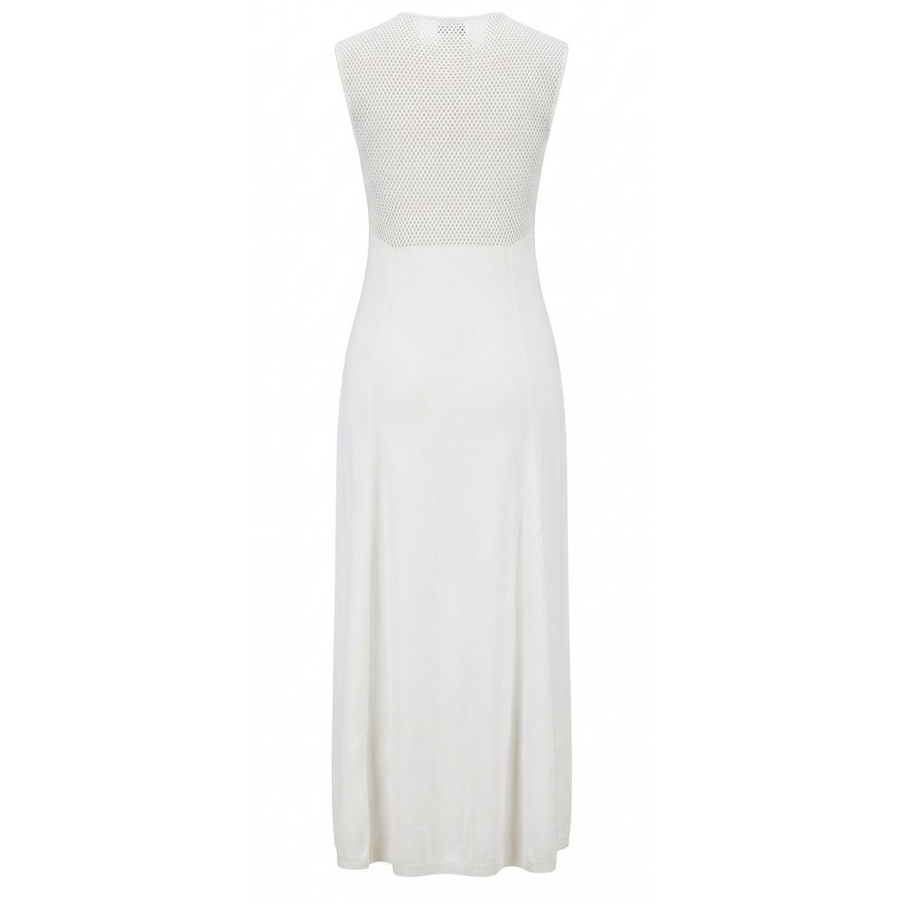 Malo White Silk Women Dress Malo