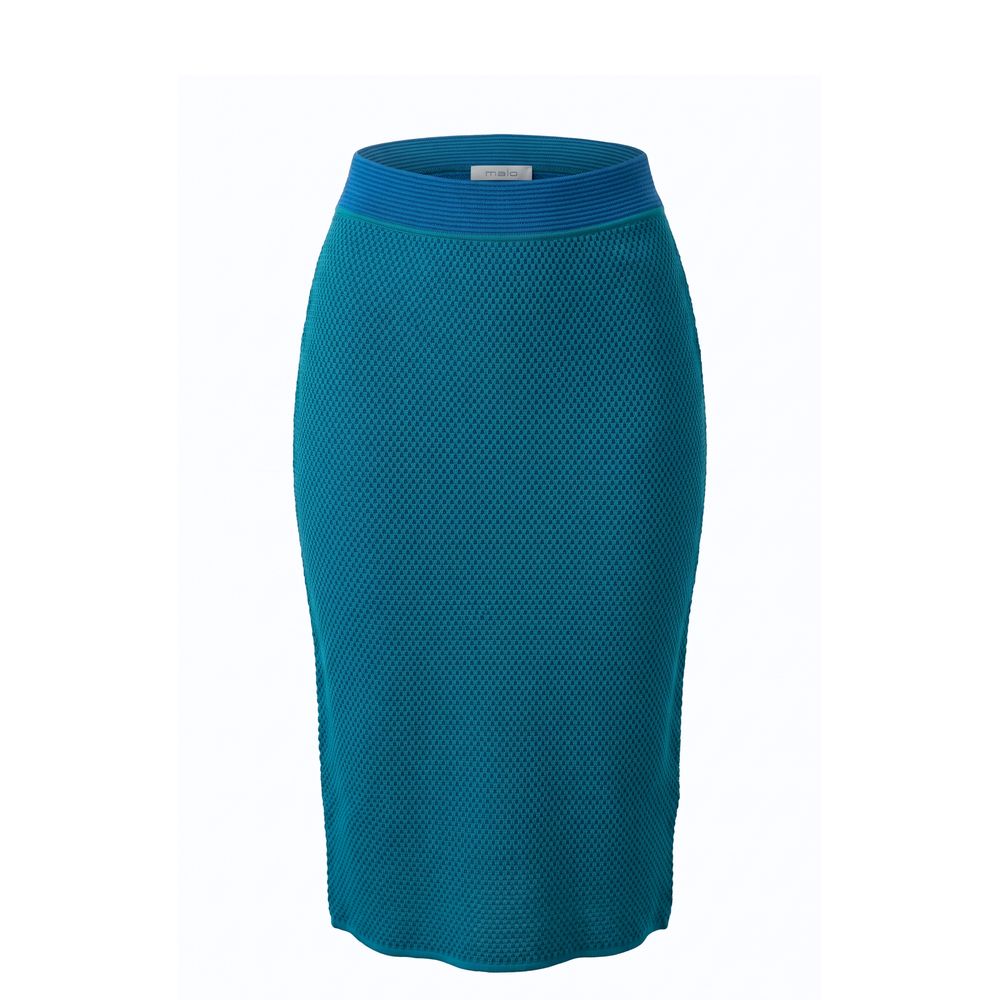 Malo Blue Silk Women Skirt Malo