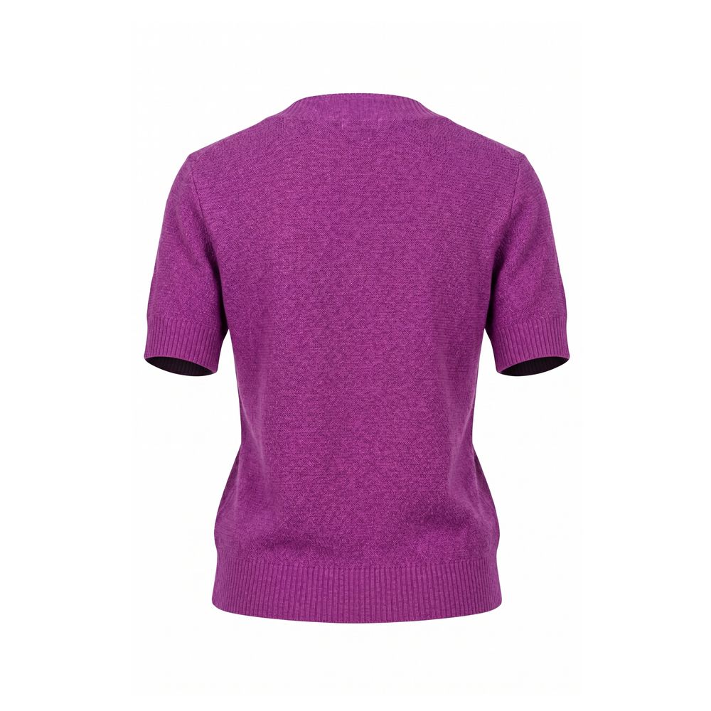 Malo Purple Silk Blend Women Sweater Malo