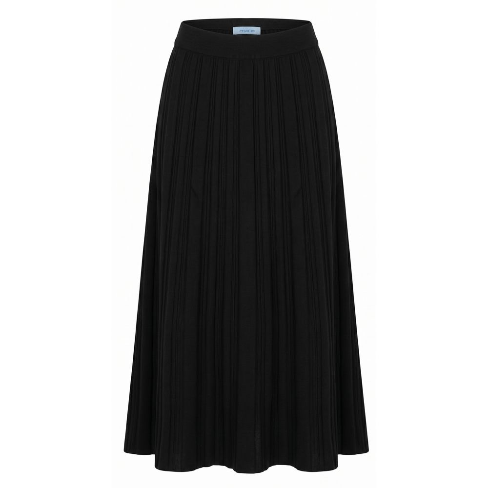 Malo Black Cotton Women Skirt Malo