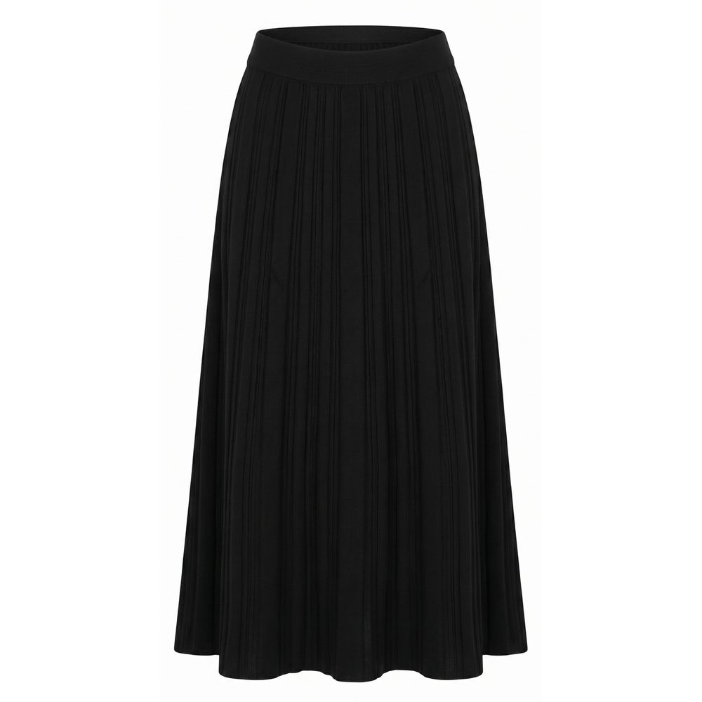 Malo Black Cotton Women Skirt Malo