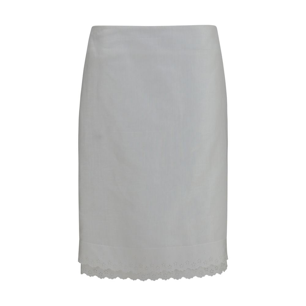 Magda Butrym White Cotton Midi Skirt Magda Butrym